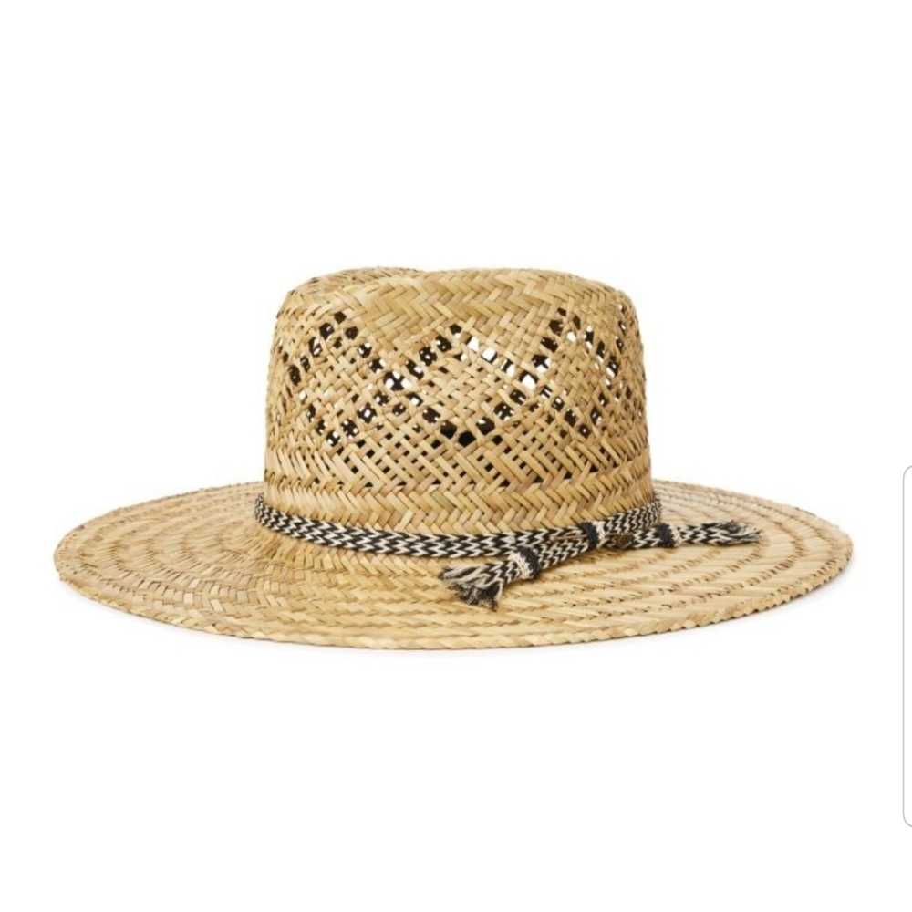 Brayden Fedora Summer Straw Hat - Tan, Size Small